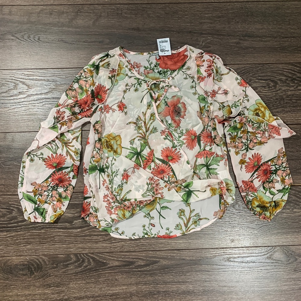 Floral Charlotte Russe Sheer Top